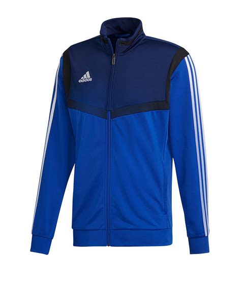 adidas jacke blau weiß am armen|Blaue Jacken .